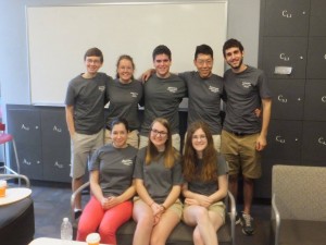 The inaugural REU group after their Mock AMS talks.